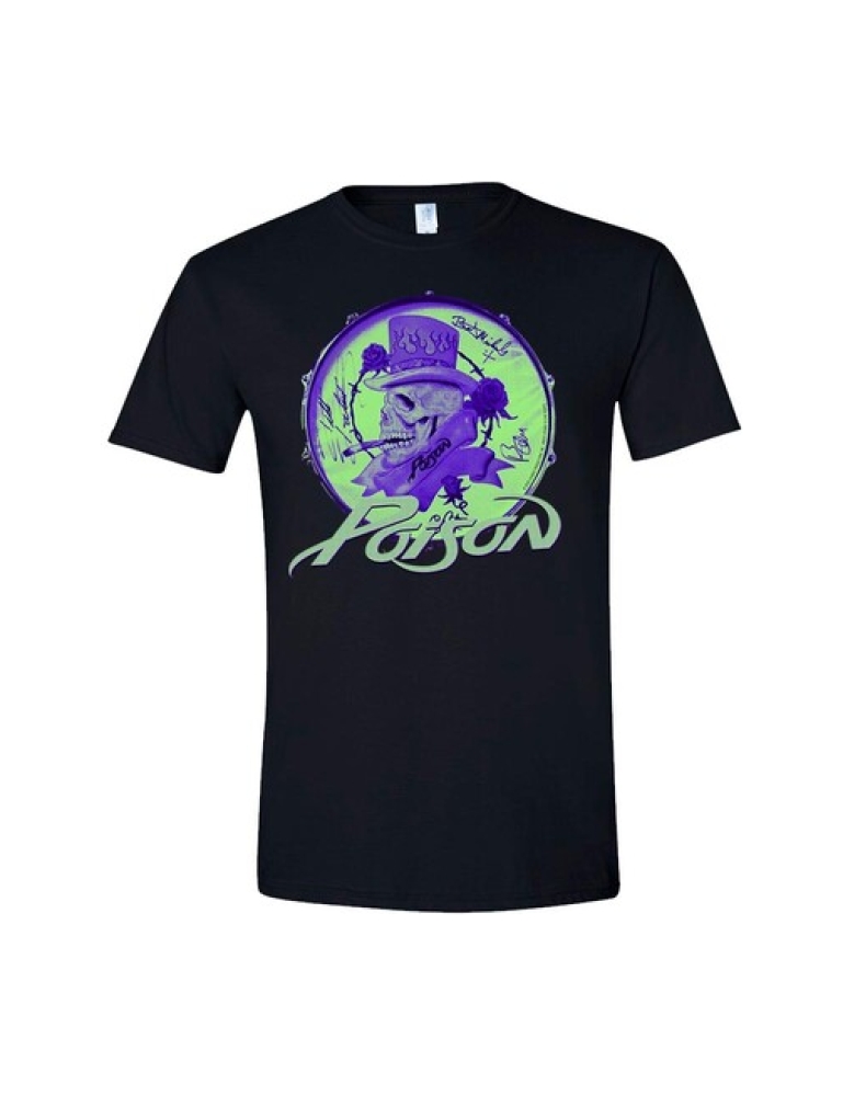 Poison Smoking Skull T-Shirt T-Paita