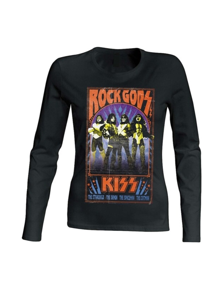 Kiss - Rock Gods Naisten Pitkähihainen T-Paita