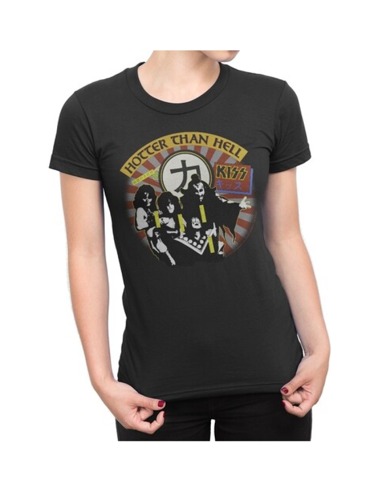 Kiss - Hotter than Hell Naisten T-Paita