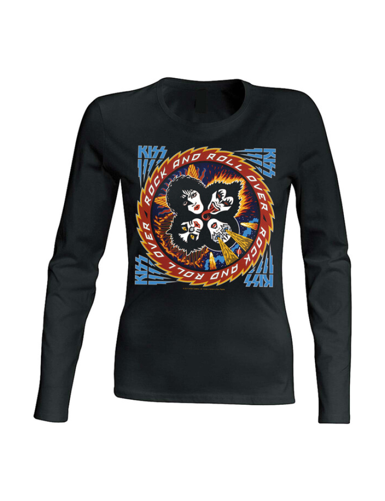 Kiss - Rock and roll over Naisten Pitkähihainen T-Paita