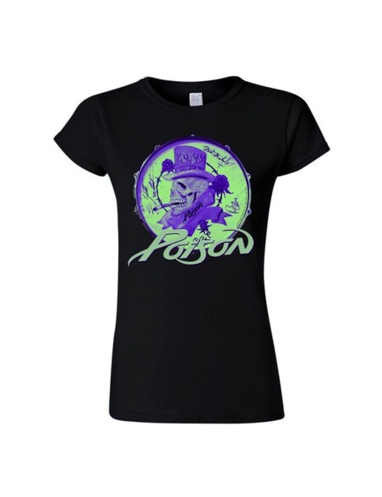 Poison Smoking Skull (lady) Naisten T-Paita
