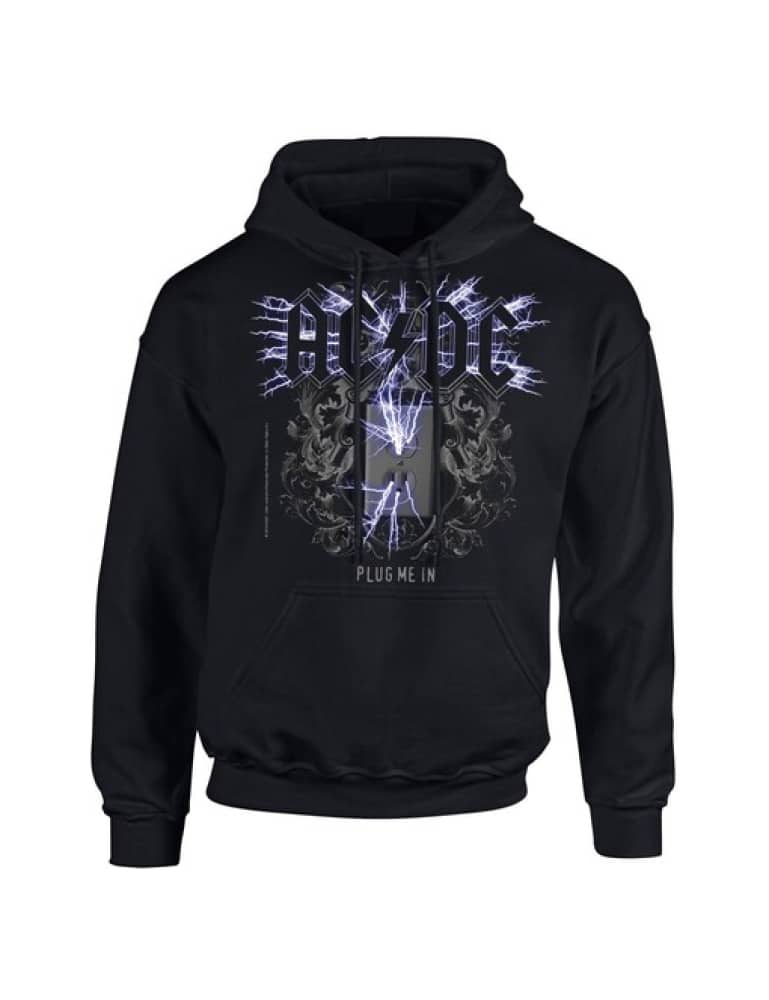 Ac/Dc Plug Me In Black Men Hoodie Huppari