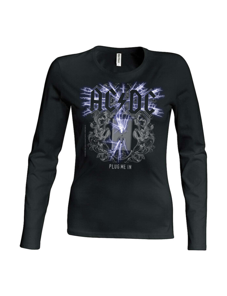 AC/DC Plug me in Naisten Pitkähihainen T-Paita