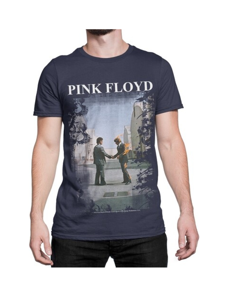 Pink Floyd - Burning man Navy T-Paita