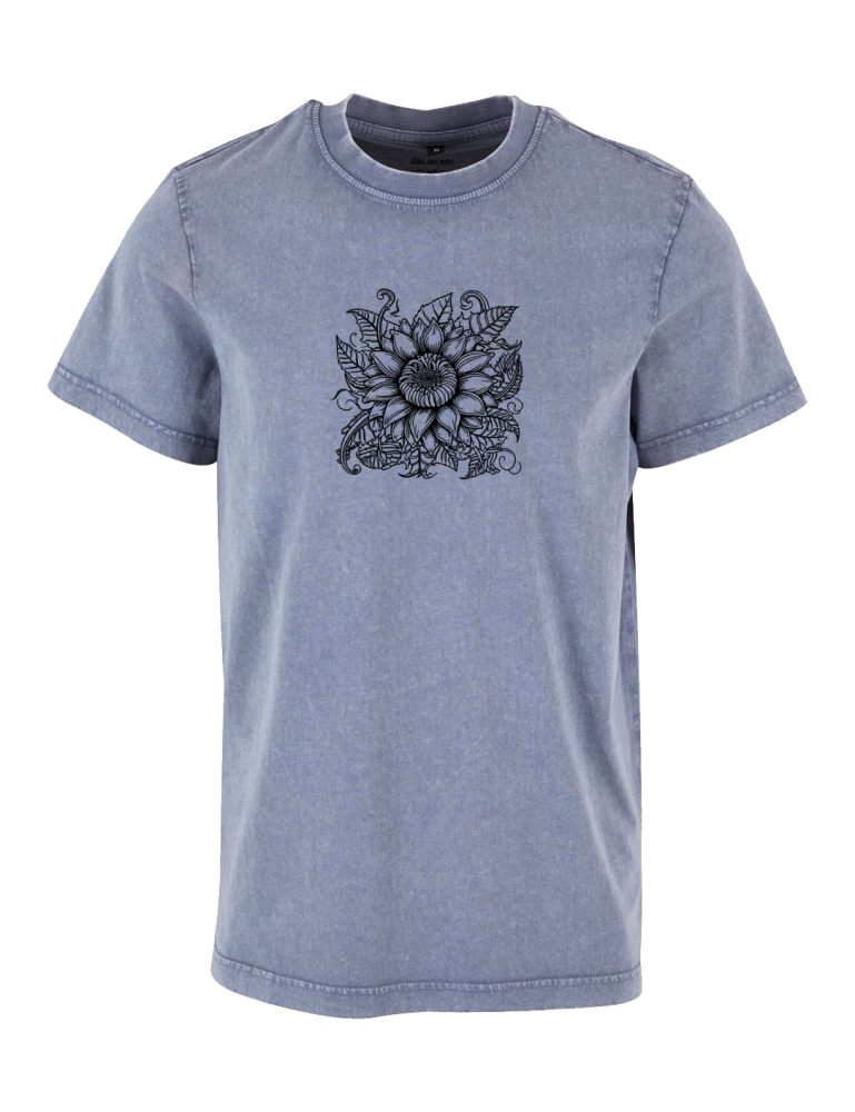 Sun Flower Acid Washed Vintageblue, Tee