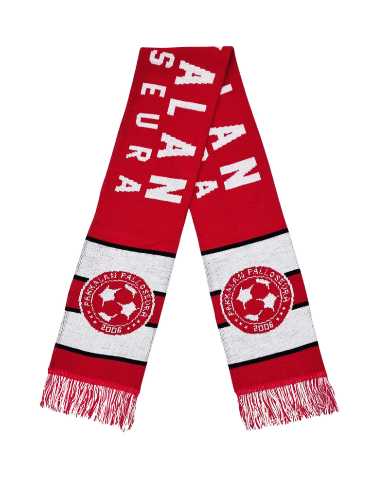 Pakkalan Palloseura – kudottu kaulahuivi