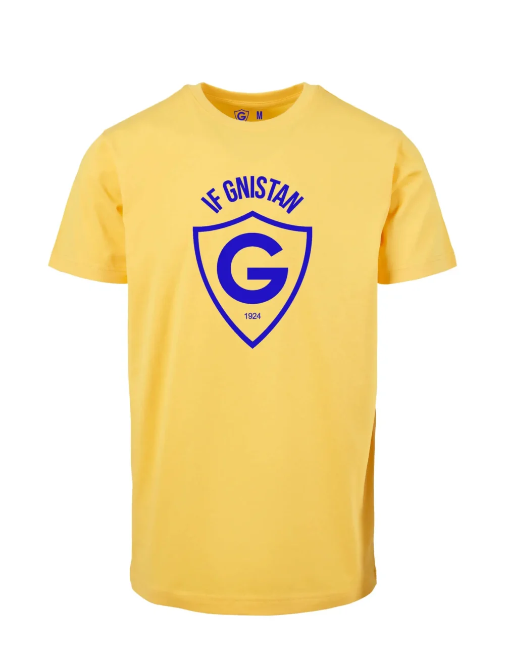 IF Gnistan - Text Crest Yellow, T-paita