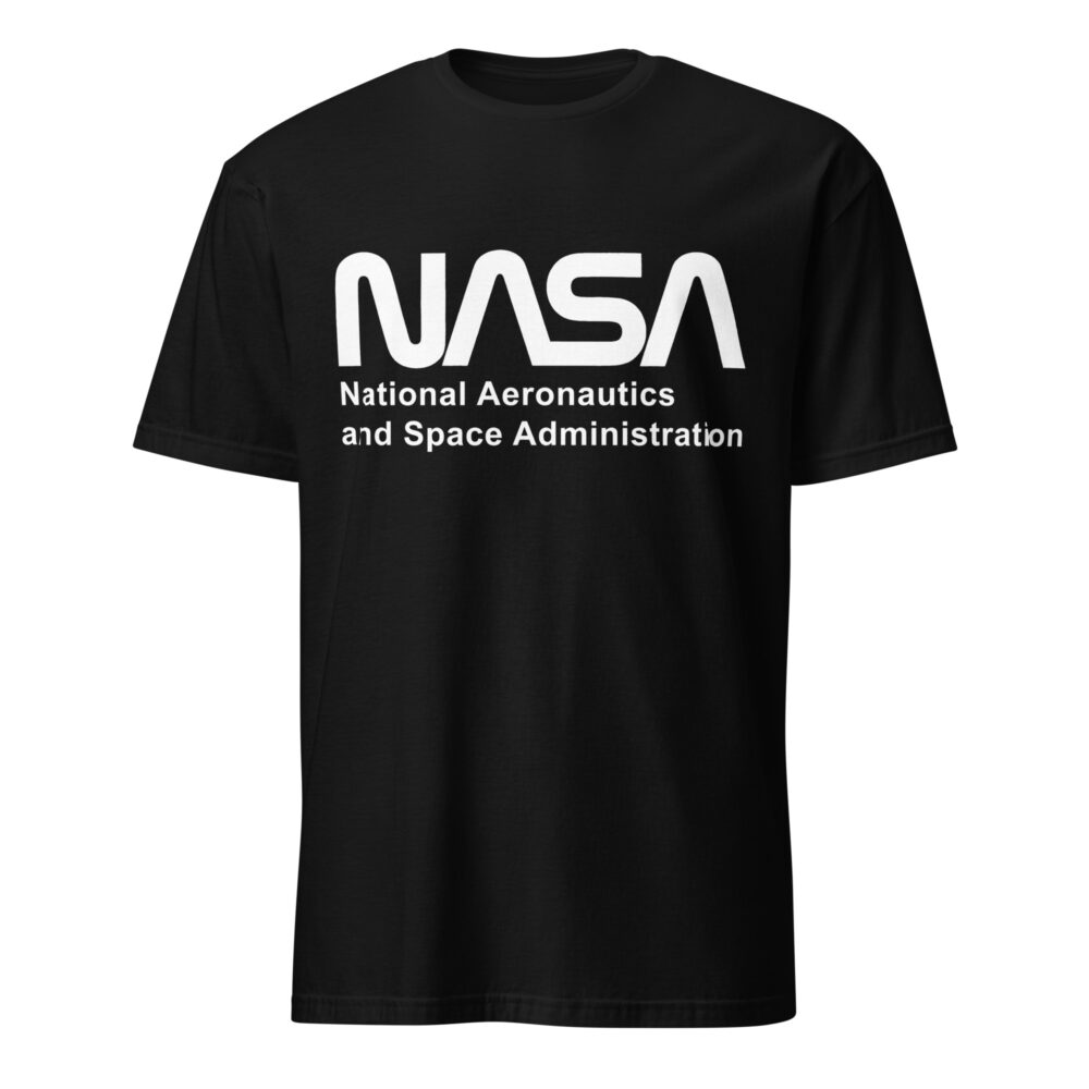 NASA – Worm Logo Black, T-paita