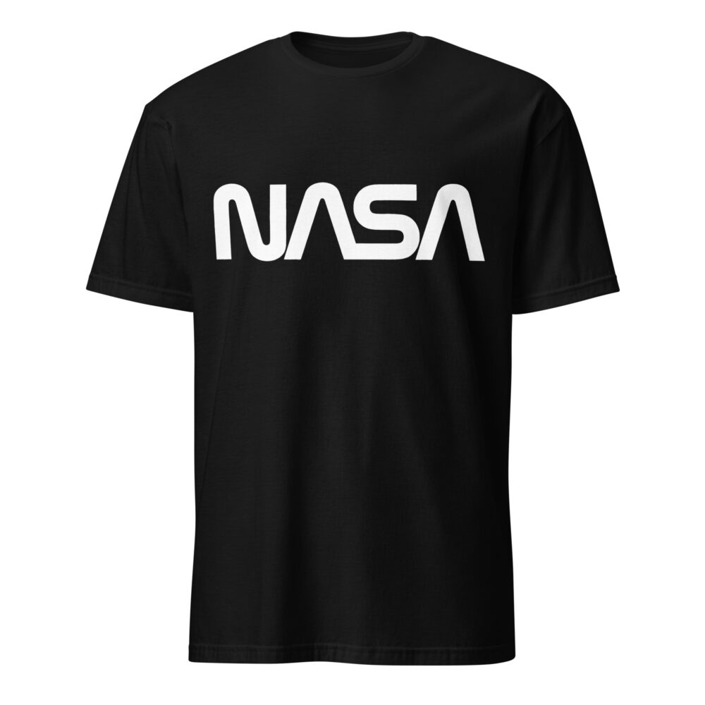 NASA - Worm Logo Monochrome, T-paita