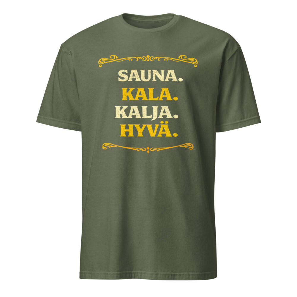 Sauna. Kala. Kalja, T-paita
