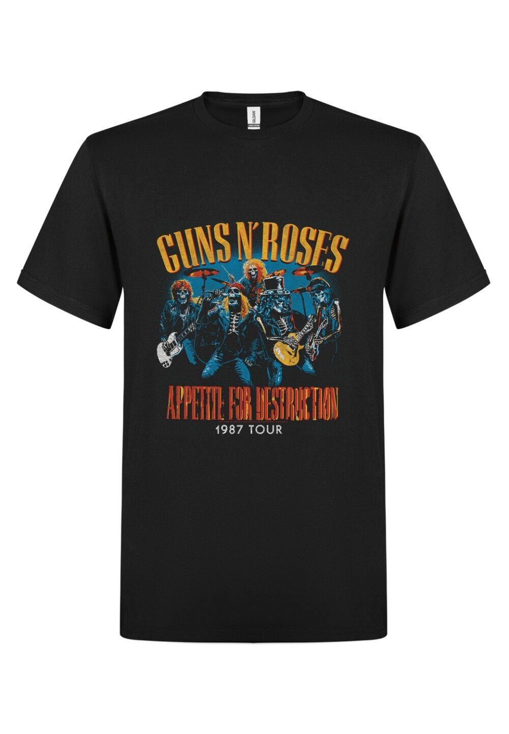 Guns N´ Roses Appetite for destruction live skulls 1987 T-Paita