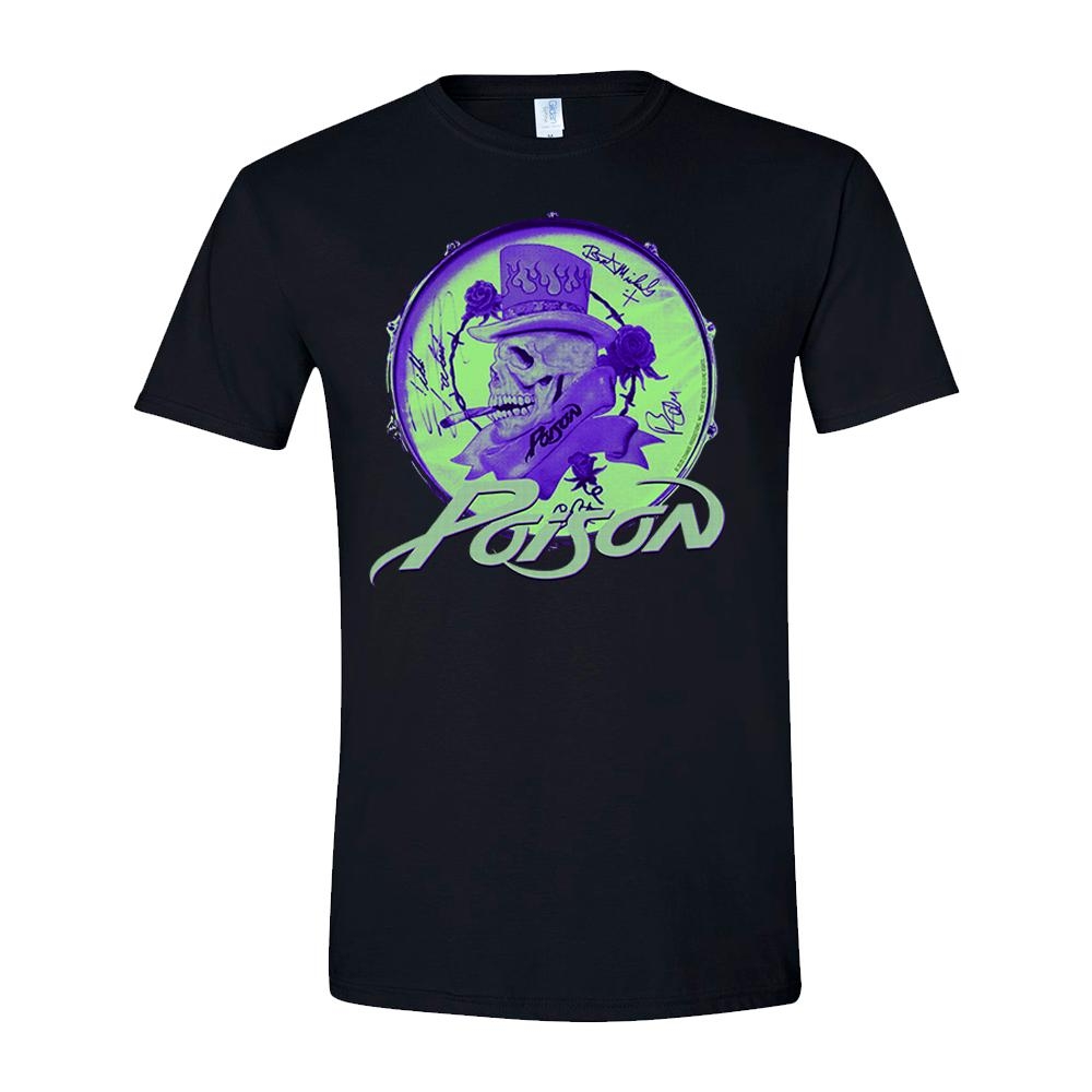 Poison Smoking Skull T-Shirt T-Paita