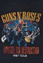 Guns N´ Roses Appetite for destruction live skulls 1987 T-Paita