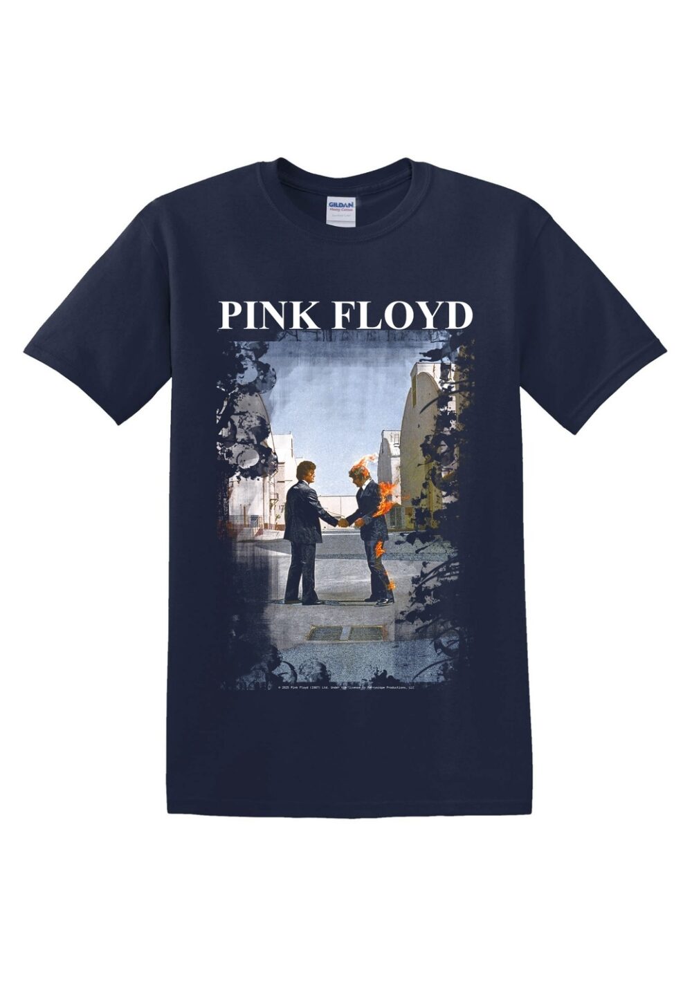 Pink Floyd - Burning man Navy T-Paita