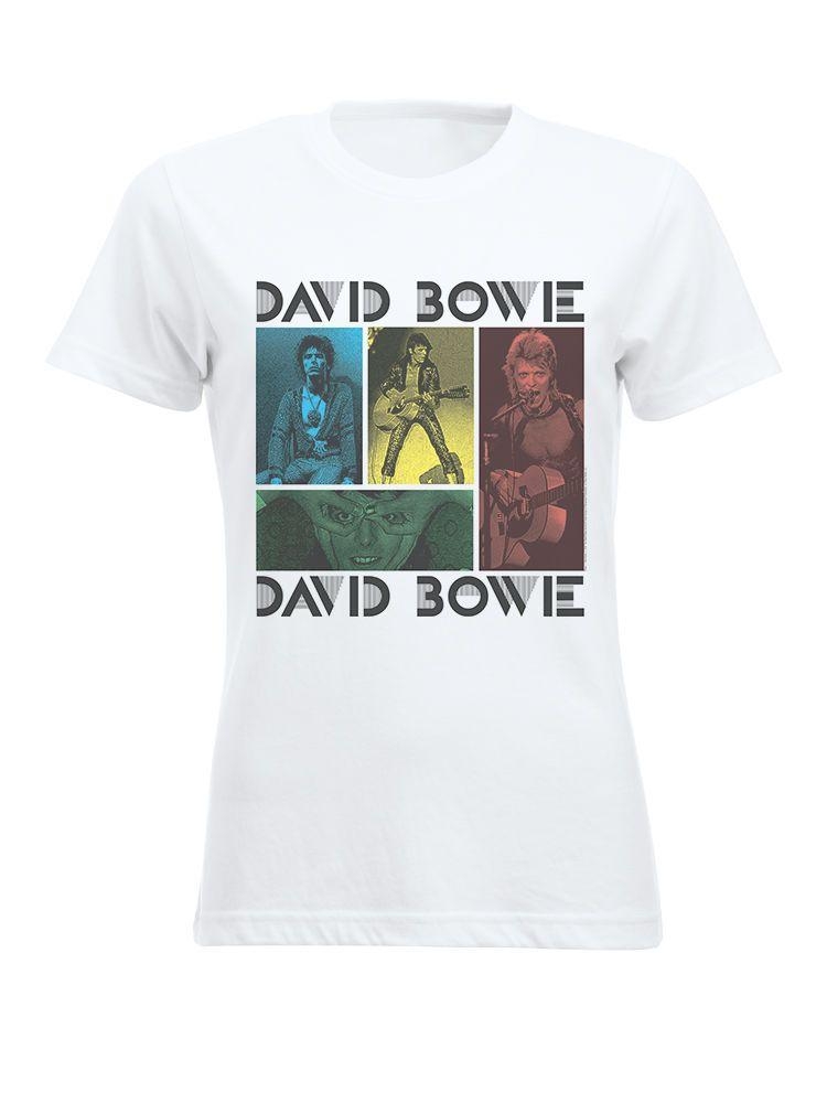 David Bowie Mick Rock College (lady) Naisten T-Paita