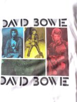 David Bowie Mick Rock College T-Paita Pitkähihainen