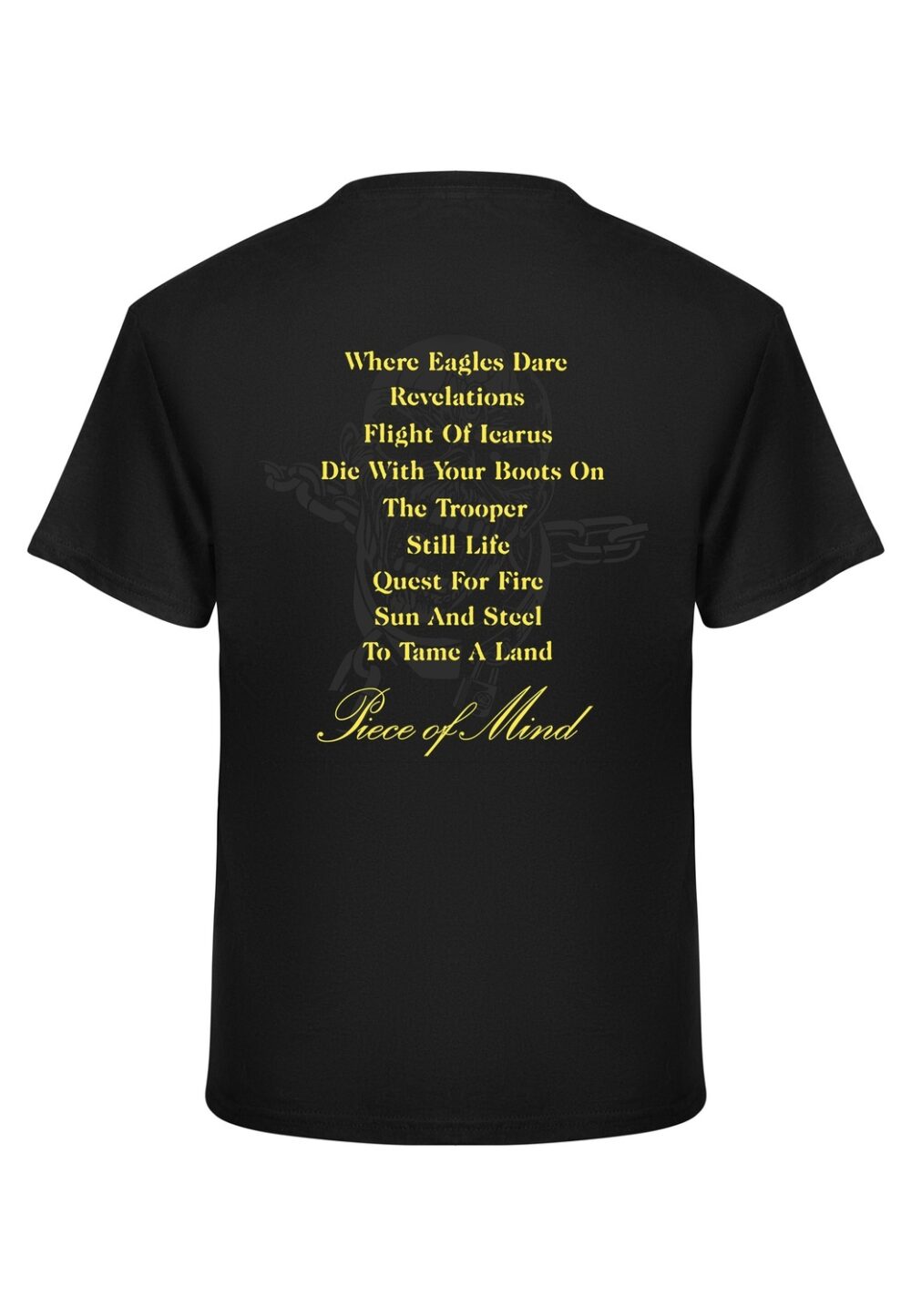 Iron Maiden Piece of Mind Tracks T-Paita