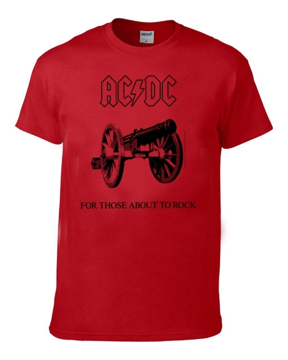 AC/DC For those about to rock Red Lasten T-Paita