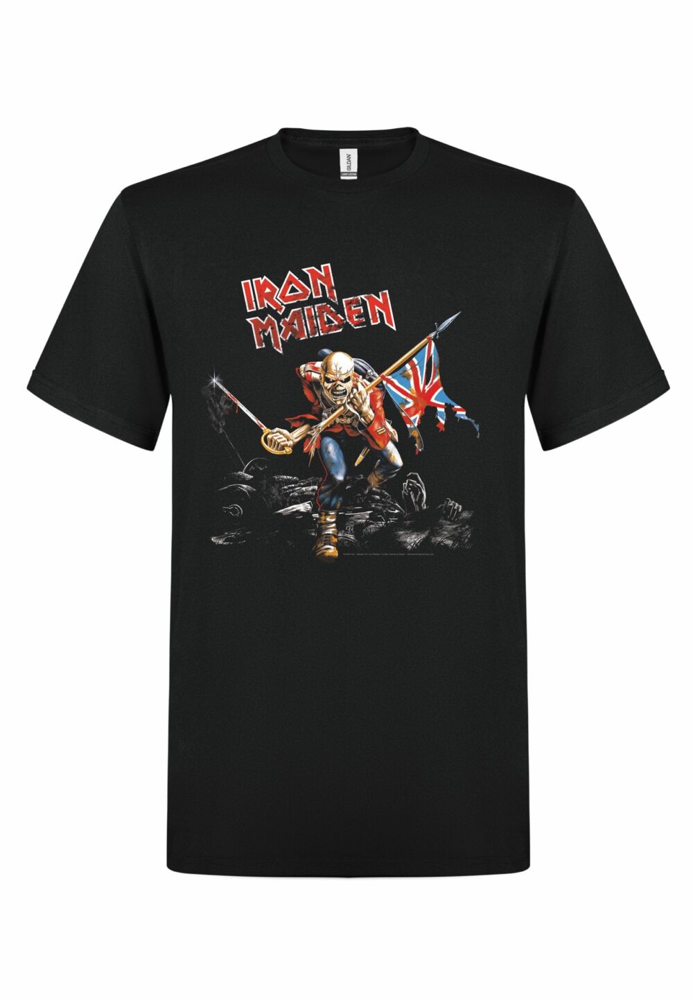 Iron Maiden Trooper single cover T-Paita
