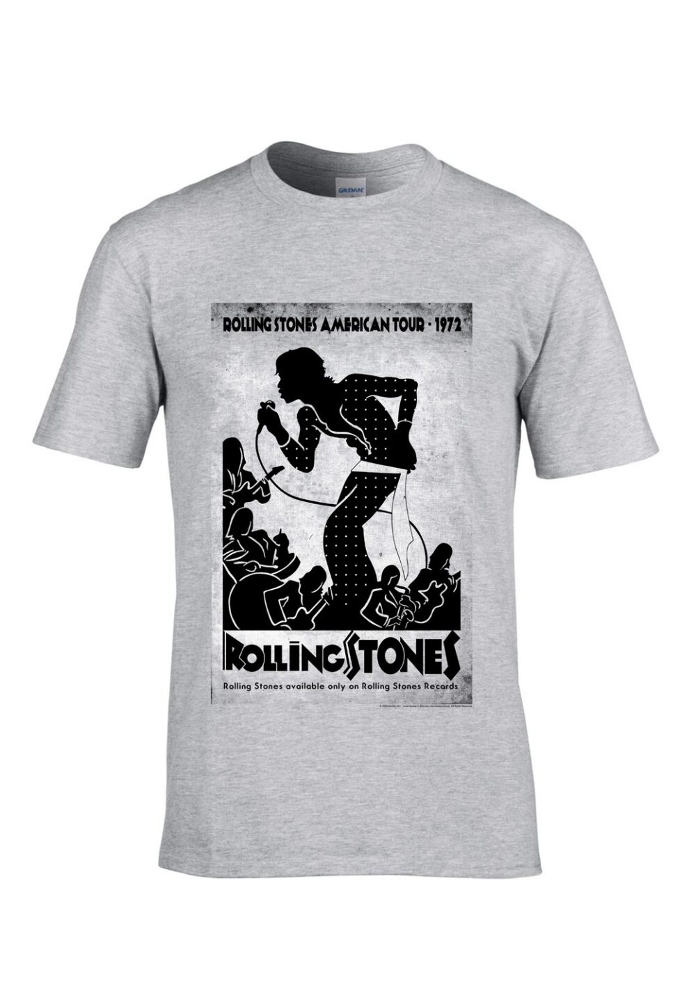 Rolling Stones American Tour 1972 Silhouette T-Paita