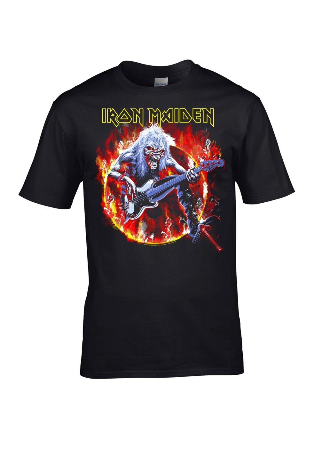 Iron Maiden Eddie Live Flames T-Paita