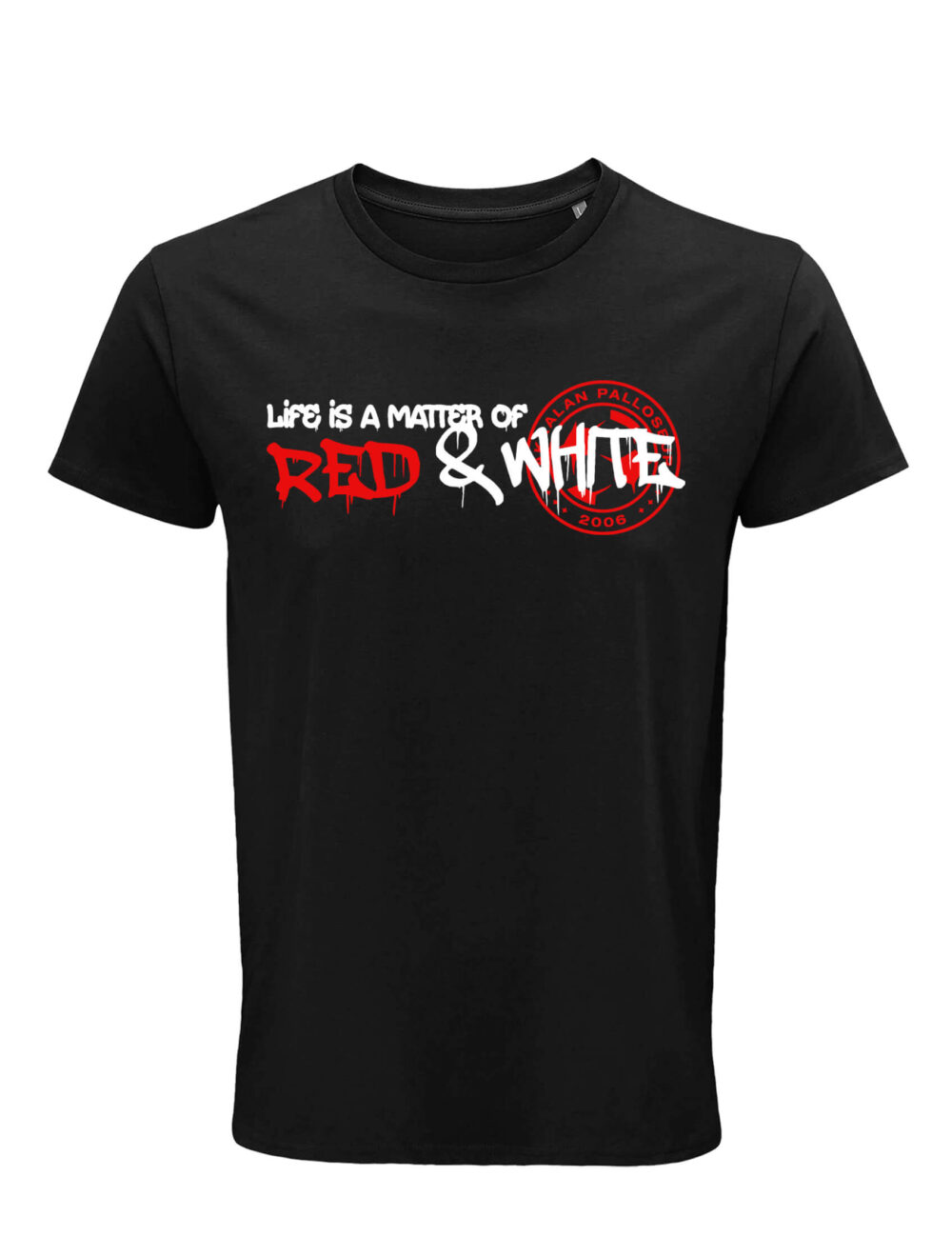 Pakkalan Palloseura - Red & White Crew, T-paita