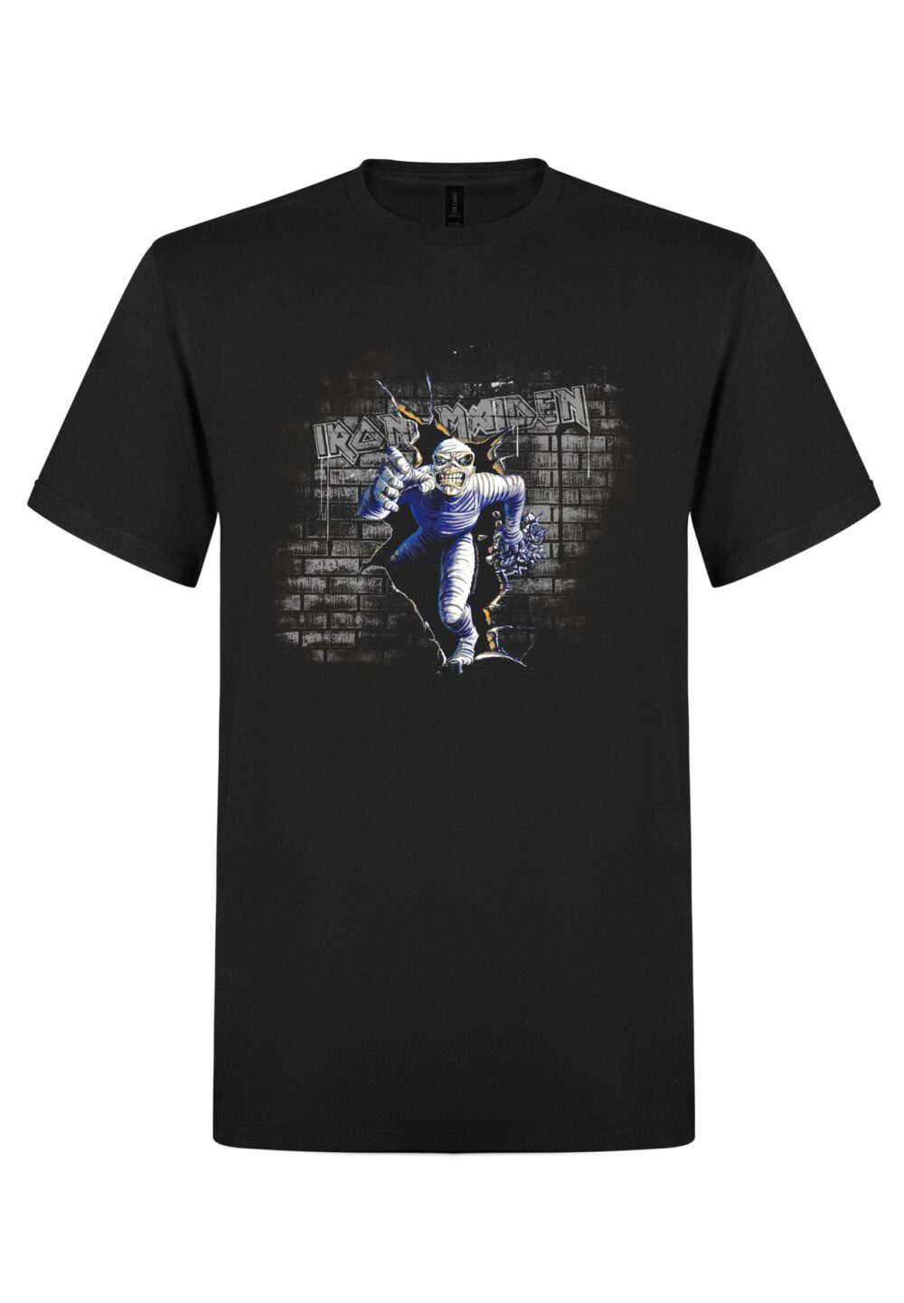 Iron Maiden Mummy wall break T-Paita
