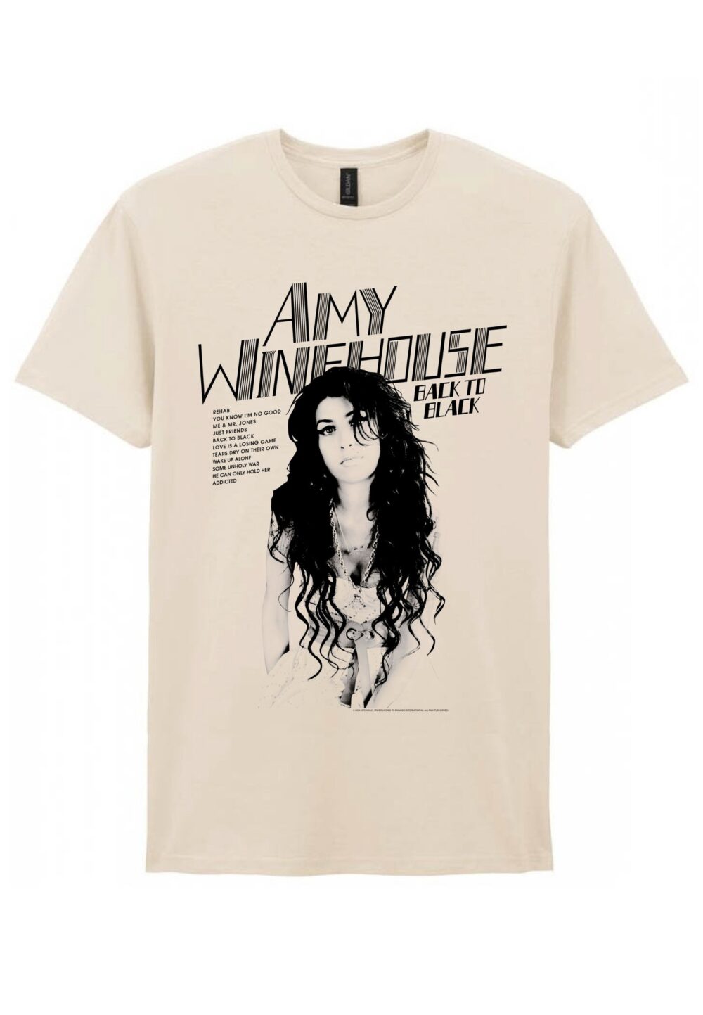 Amy Winehouse Back To Black Tracks T-Paita