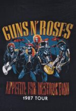 Guns N´ Roses Appetite for destruction live skulls 1987 T-Paita