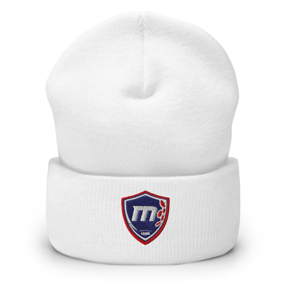 M-Team 30 Years, Cuffed White Beanie